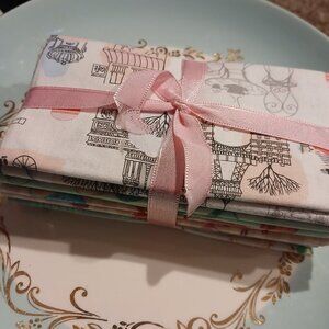 Fabric fat Quarter Bundle - Parisian Cafe